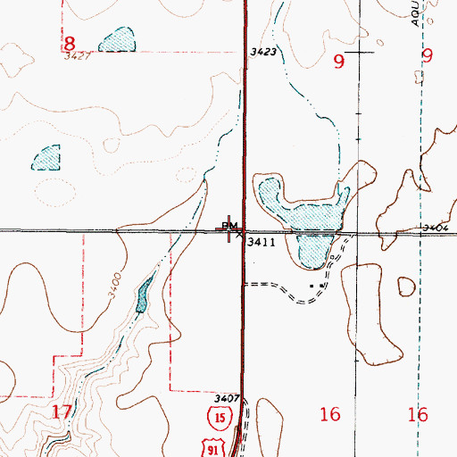 Topographic Map of Interchange 358, MT