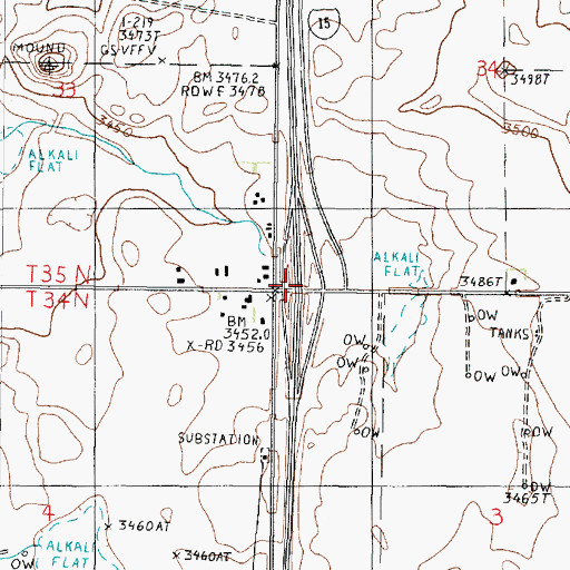 Topographic Map of Interchange 379, MT