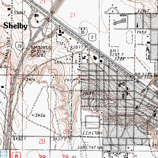 Topographic Map of Marias Museum of History and Art, MT