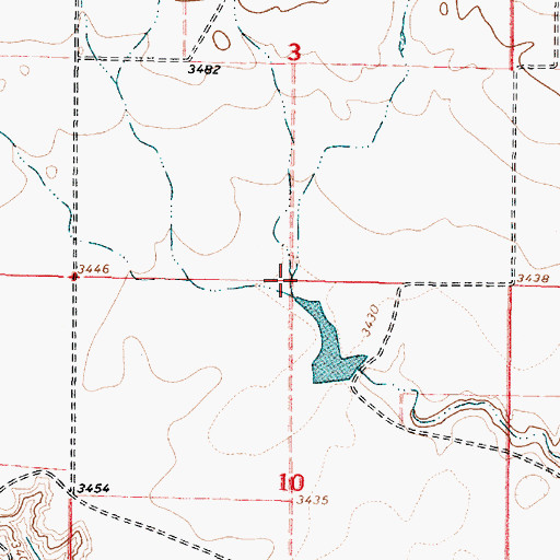Topographic Map of Zell Coulee, MT