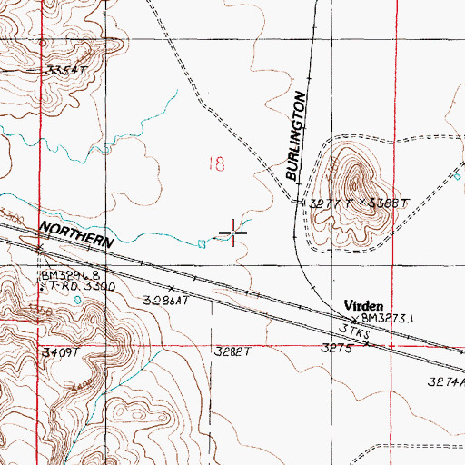 Topographic Map of Reservoir Coulee, MT