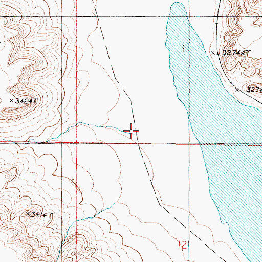 Topographic Map of Gavagain Coulee, MT