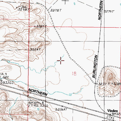 Topographic Map of Watson Coulee, MT
