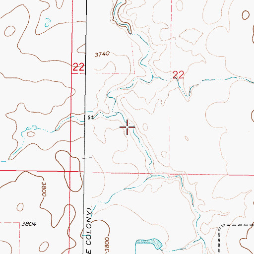 Topographic Map of Johns Coulee, MT