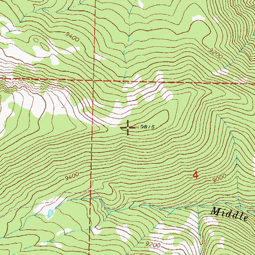 Topographic Map of Stony Ridge, CO