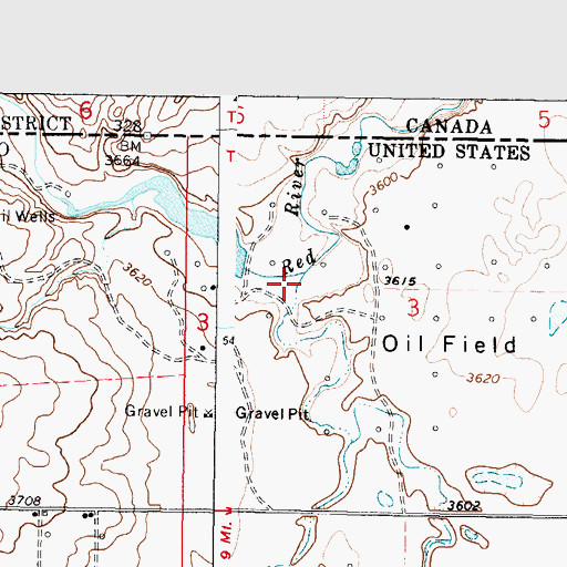 Topographic Map of Rocky Ridge Coulee, MT