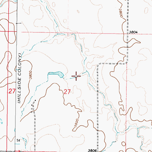 Topographic Map of Treadwell Coulee, MT