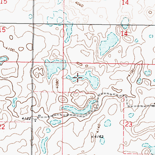 Topographic Map of Foxtail Lakes, MT