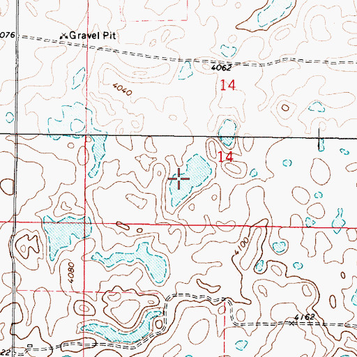 Topographic Map of Benton Trail Lakes, MT