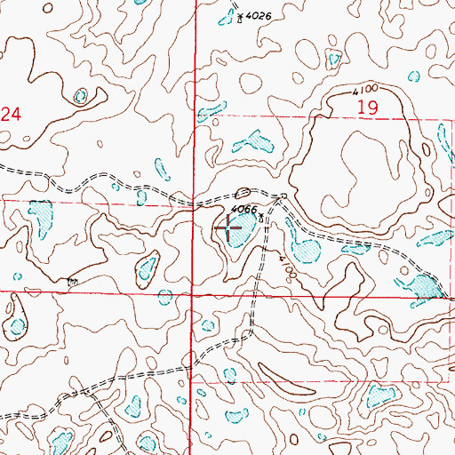 Topographic Map of Frenchman Lake, MT