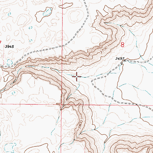Topographic Map of Farrell Coulee, MT
