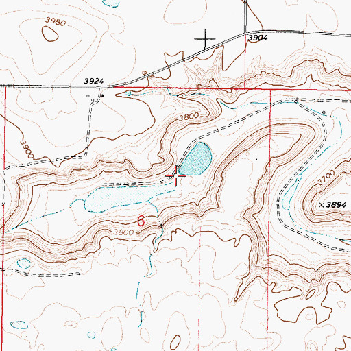 Topographic Map of Twin Lakes, MT