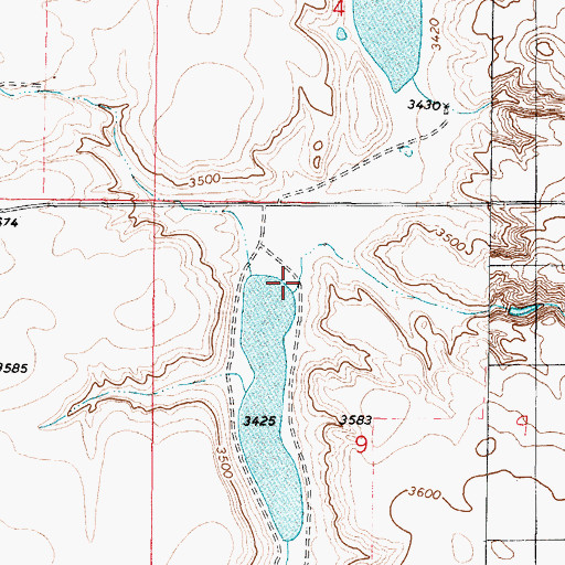Topographic Map of Halfway Coulee, MT