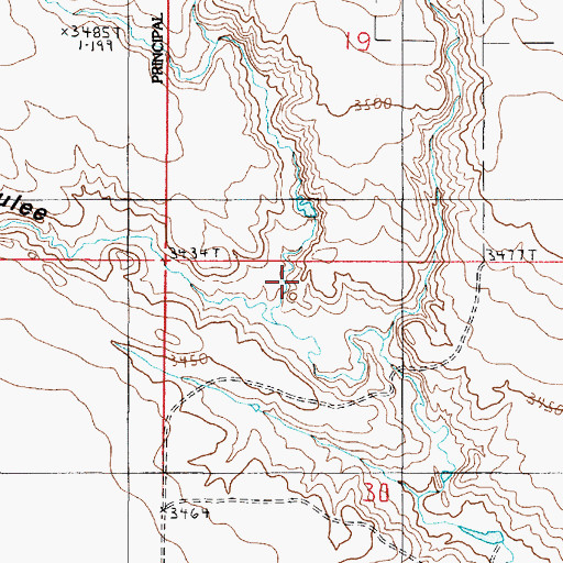 Topographic Map of Minnesota Coulee, MT