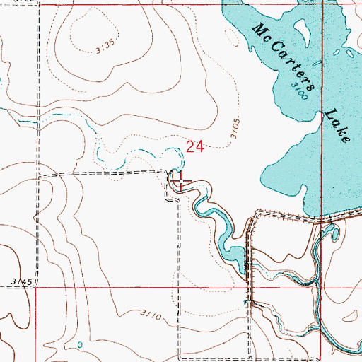 Topographic Map of Cameron Coulee, MT