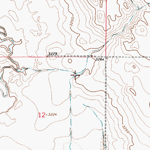 Topographic Map of Fernell Coulee, MT