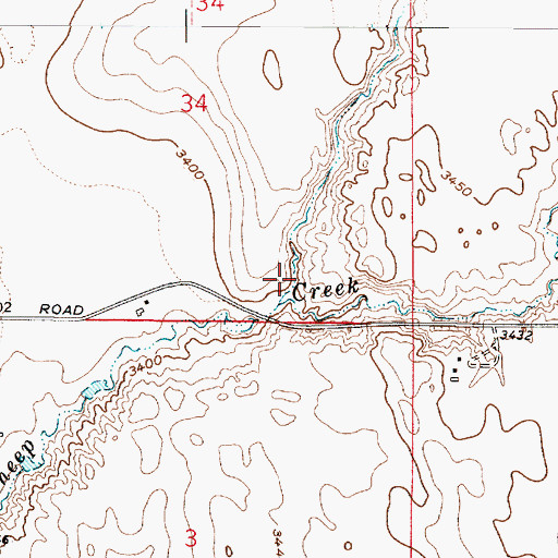 Topographic Map of Eide Coulee, MT