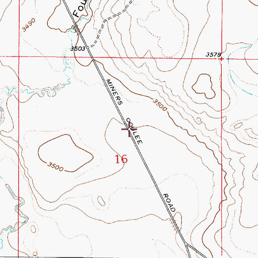 Topographic Map of Snow Coulee, MT