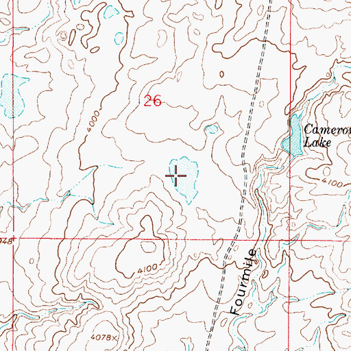 Topographic Map of Parsell Lake, MT