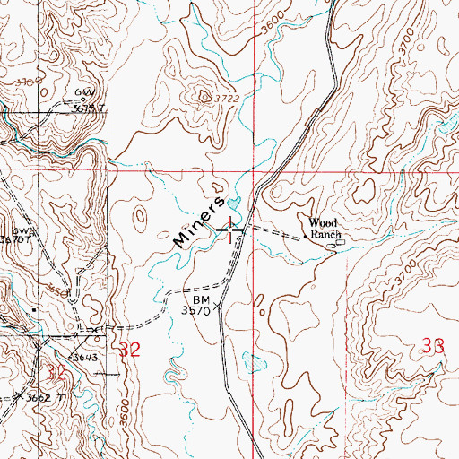 Topographic Map of Canon Creek, MT