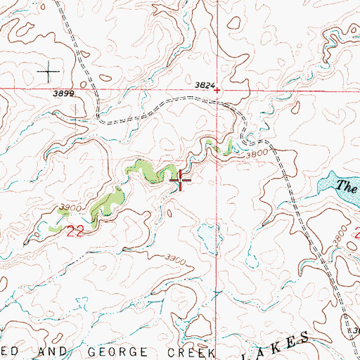 Topographic Map of Barnes Coulee, MT