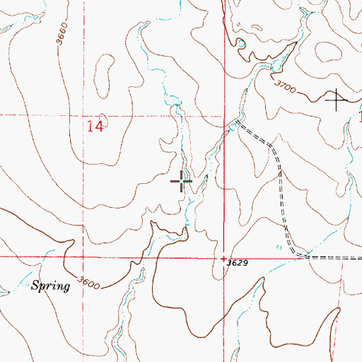 Topographic Map of Lemky Coulee, MT