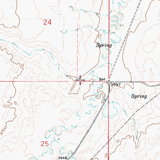 Topographic Map of Telephone Coulee, MT