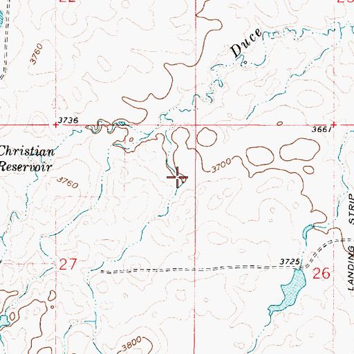 Topographic Map of Hay Coulee, MT