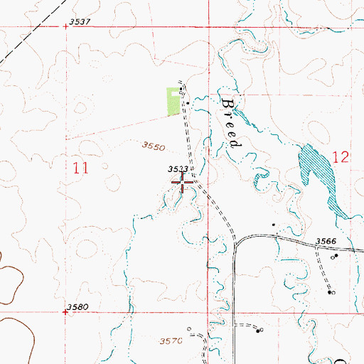 Topographic Map of Kent Coulee, MT
