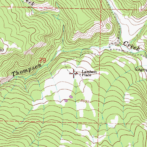Topographic Map of Lambert Place, CO