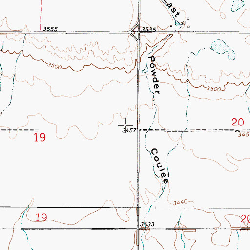 Topographic Map of Gates Post Office (historical), MT