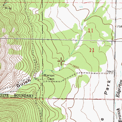 Topographic Map of Marion Gulch, CO