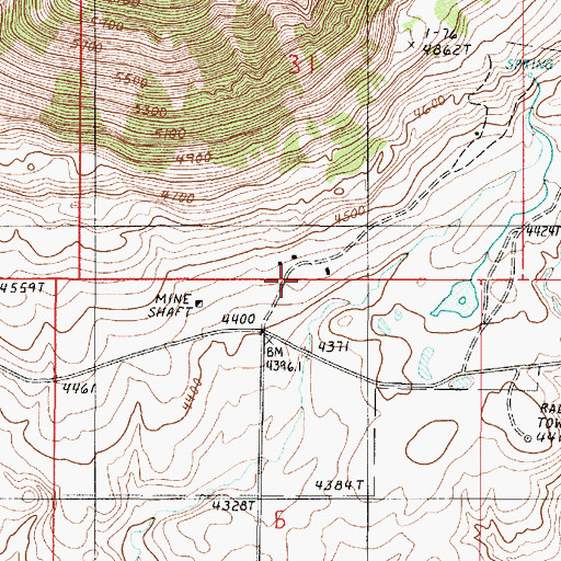 Topographic Map of McDermott Post Office (historical), MT