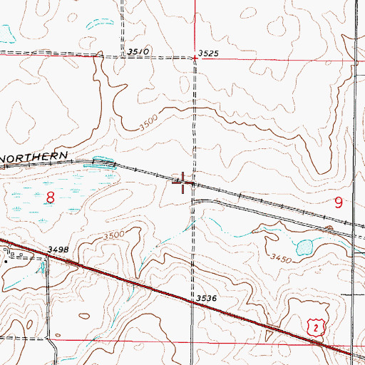 Topographic Map of Simla Post Office (historical), MT