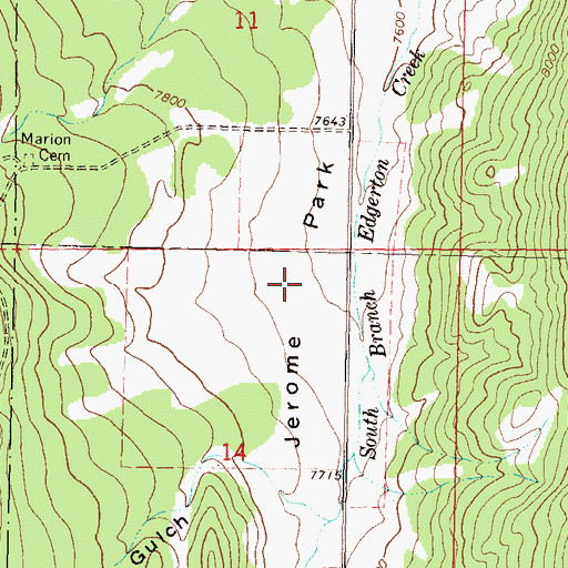 Topographic Map of Jerome Park, CO