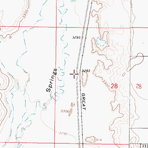 Topographic Map of Rocky Springs (historical), MT