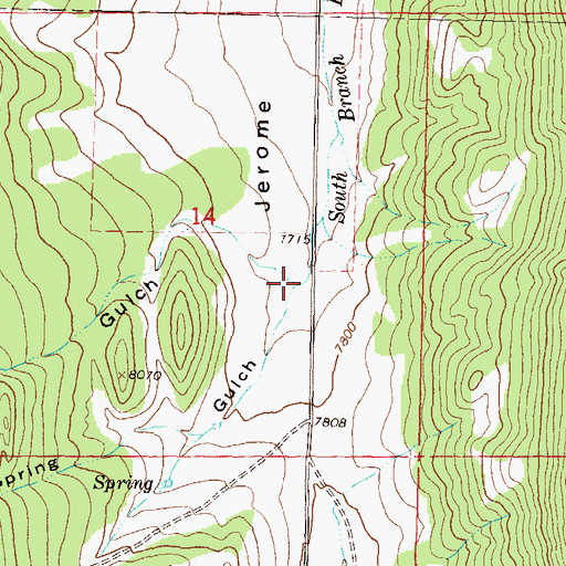 Topographic Map of Aspen Gulch, CO