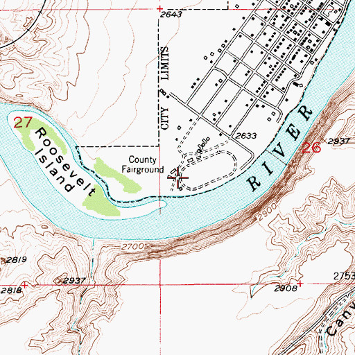 Topographic Map of Fort LaBarge (historical), MT