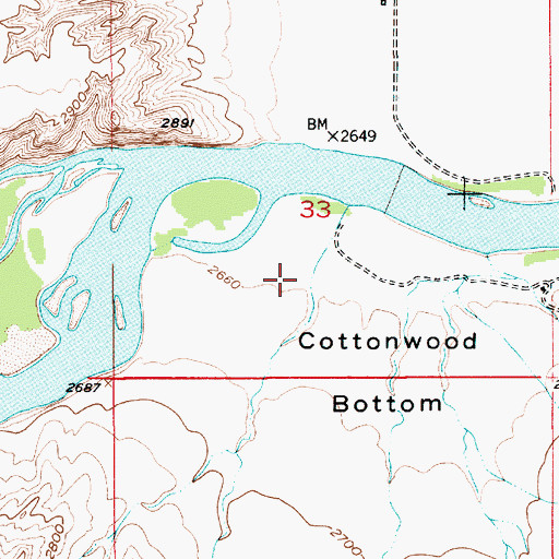 Topographic Map of Fort Lewis (historical), MT