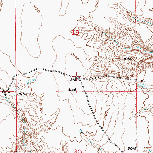 Topographic Map of Eagle Butte Post Office (historical), MT