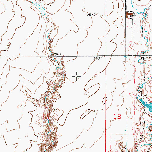 Topographic Map of Dry Fork (historical), MT