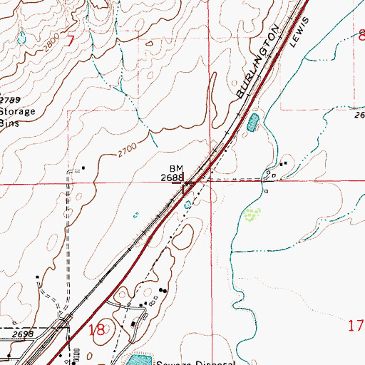 Topographic Map of Coal Spur (historical), MT