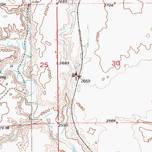Topographic Map of Cairo (historical), MT