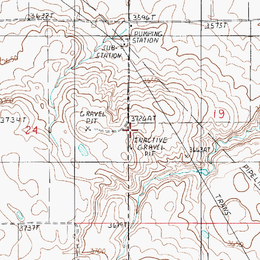 Topographic Map of Breeston Post Office (historical), MT