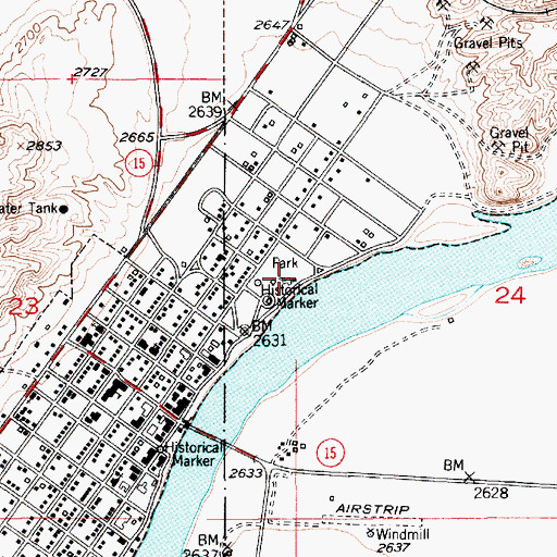Topographic Map of Fort Benton (historical), MT