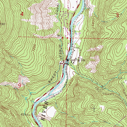 Topographic Map of Nettle Creek, CO