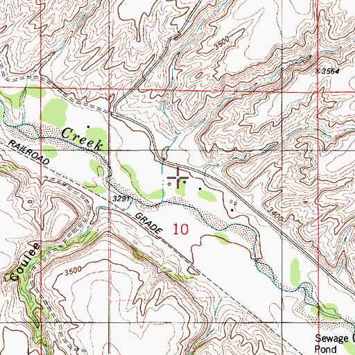 Topographic Map of McGowan Post Office (historical), MT