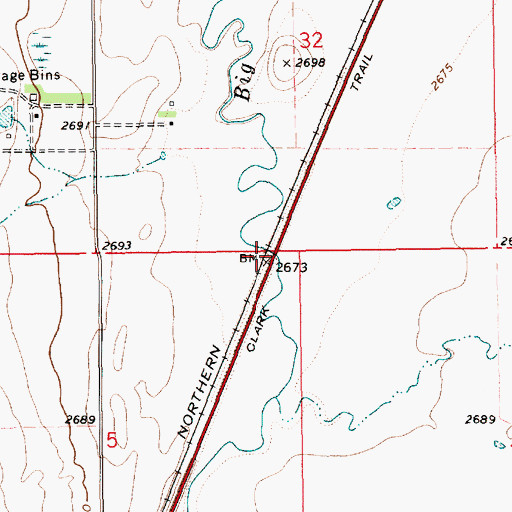 Topographic Map of Mackton (historical), MT