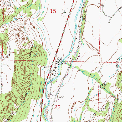 Topographic Map of Thomas Creek, CO