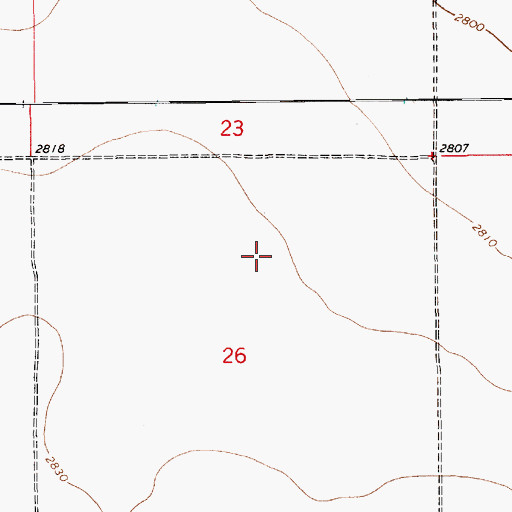 Topographic Map of Lonesome Prairie (historical), MT